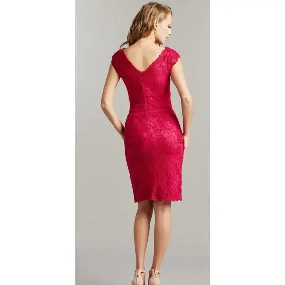 green emerald velvet dress Tadashi Shoji main image 1